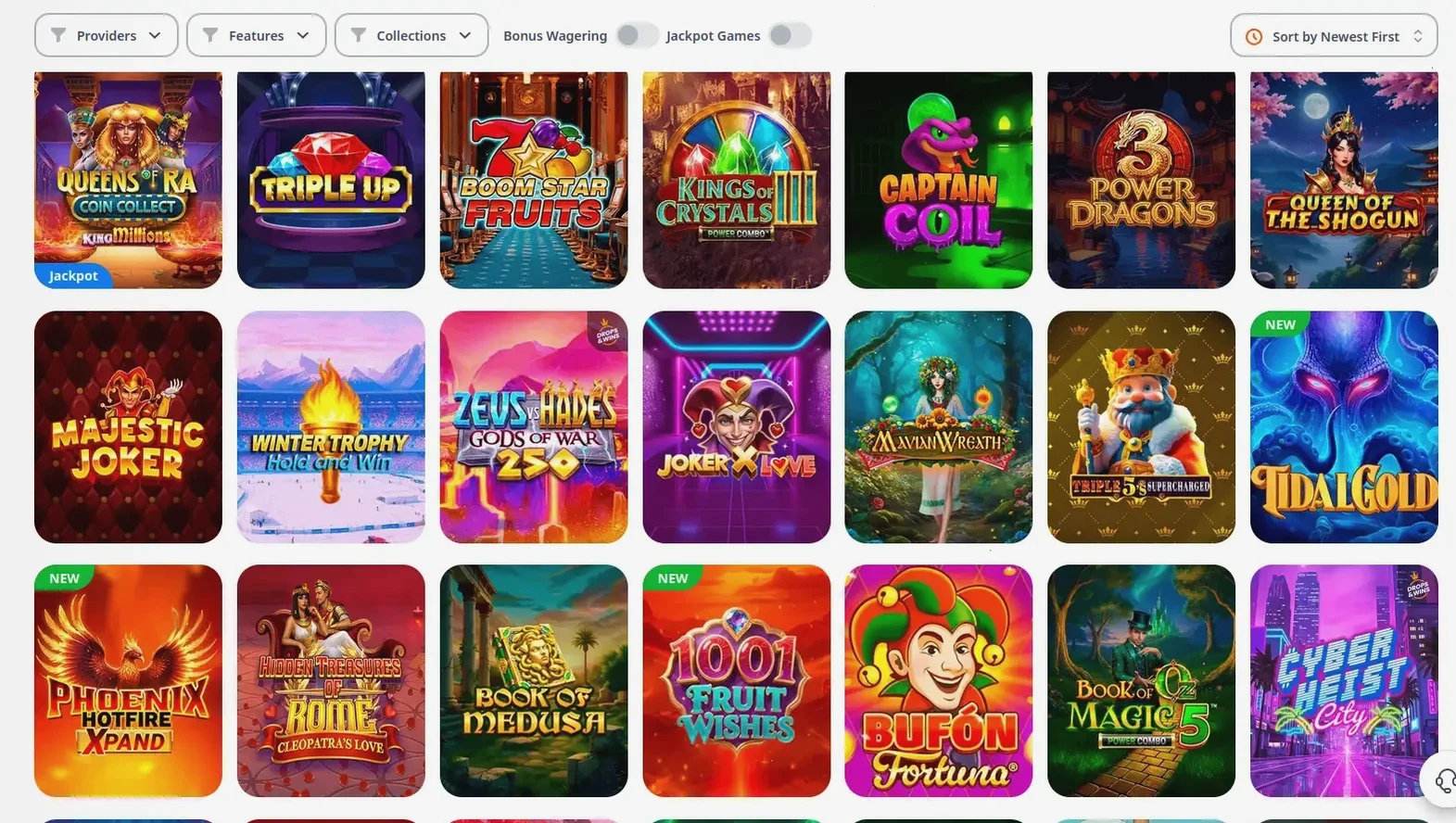 Richard Casino Spielangebot
